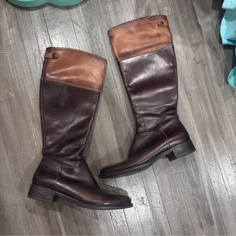 Brown Leather Heeled Boots